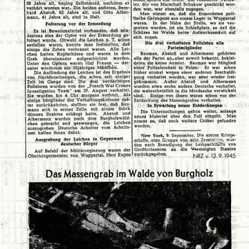 Artikel NRZ vom 15.9.1945